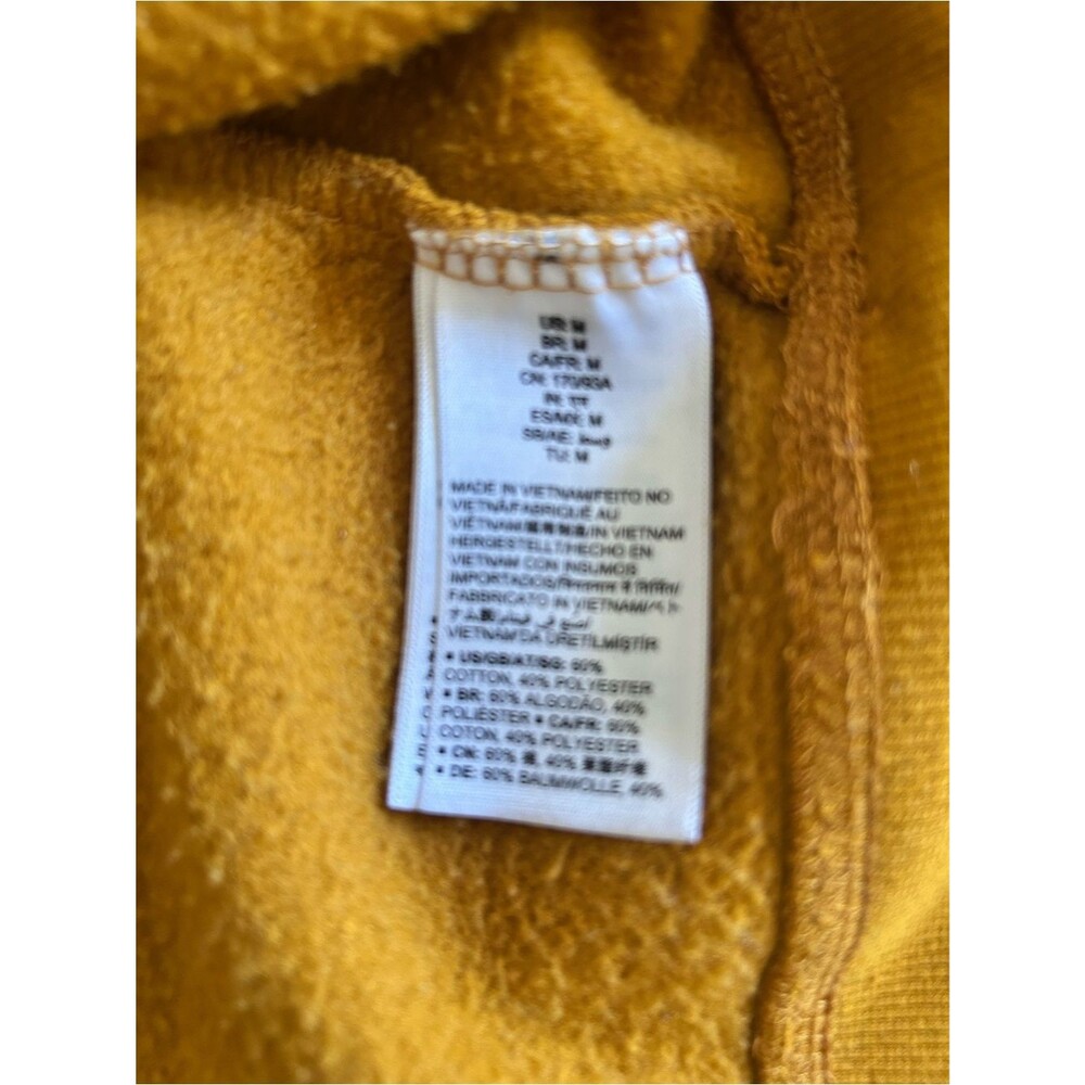 Amazon Essentials Mustard Yellow Crewneck Sweatshirt Fitted Medium - Picture 4 of 4